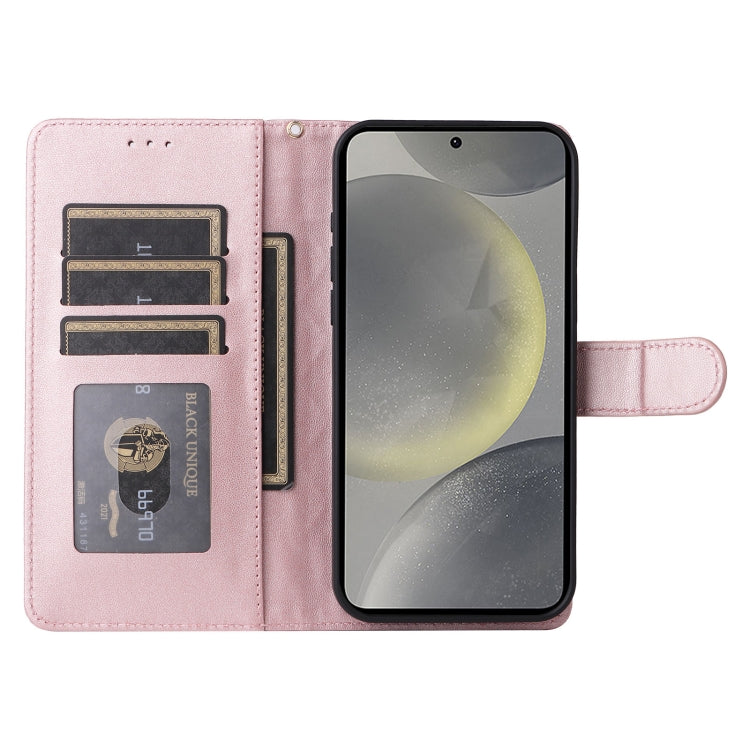 For Samsung Galaxy S24 5G Diamond Lattice Leather Flip Phone Case(Rose Gold) - HoMEdemic™ 