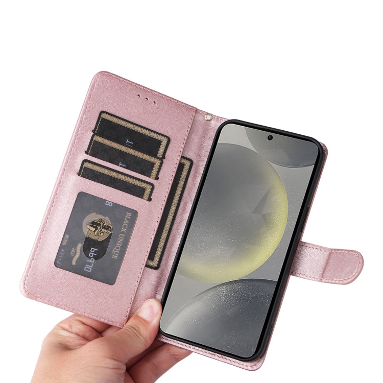 For Samsung Galaxy S24 5G Diamond Lattice Leather Flip Phone Case(Rose Gold) - HoMEdemic™ 