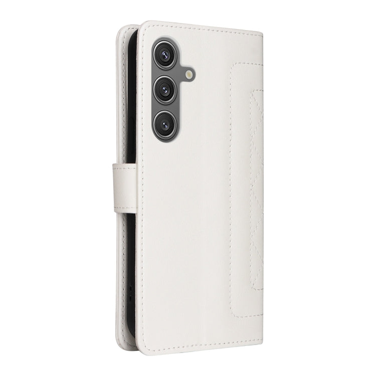 For Samsung Galaxy S24 5G Diamond Lattice Leather Flip Phone Case(White) - HoMEdemic™ 
