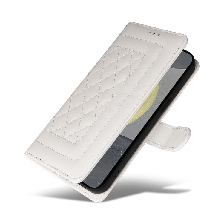 For Samsung Galaxy S24 5G Diamond Lattice Leather Flip Phone Case(White) - HoMEdemic™ 