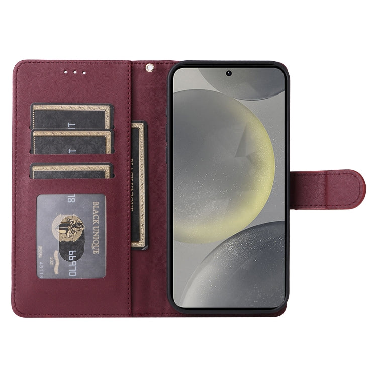For Samsung Galaxy S24 5G Diamond Lattice Leather Flip Phone Case(Wine Red) - HoMEdemic™ 