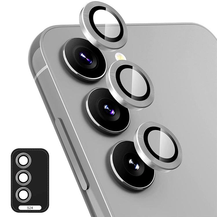 For Samsung Galaxy S24 5G ENKAY Hat-Prince 9H Rear Camera Lens Aluminium Alloy Tempered Glass Film(Grey) - HoMEdemic™ 