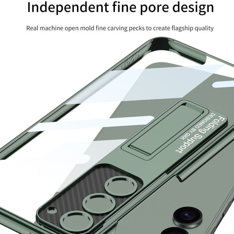 For Samsung Galaxy S24 5G GKK Electroplating Full Coverage Protective Phone Case with Holder(Green) - HoMEdemic™ 