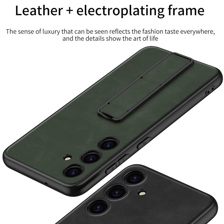 For Samsung Galaxy S24 5G GKK Skin Feel Frosted Leather Fold Holder Phone Case(Black) - HoMEdemic™ 