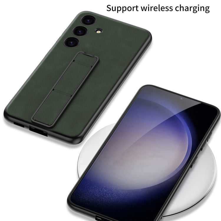 For Samsung Galaxy S24 5G GKK Skin Feel Frosted Leather Fold Holder Phone Case(Black) - HoMEdemic™ 