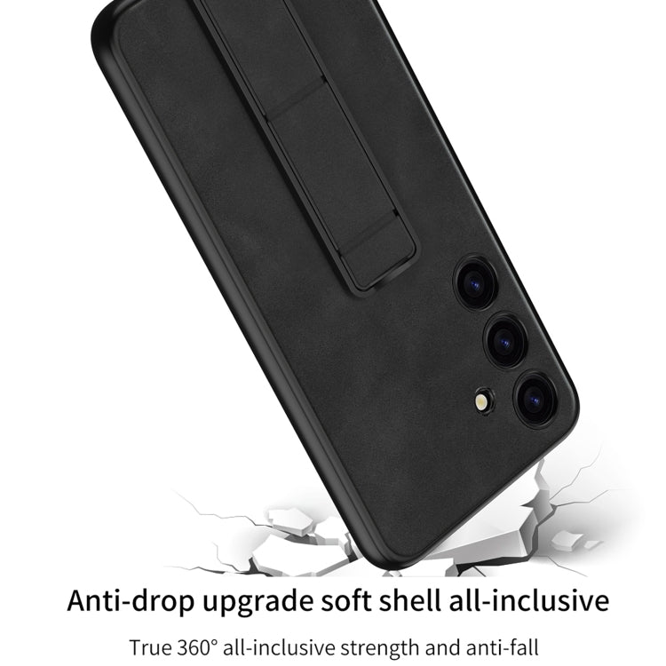 For Samsung Galaxy S24 5G GKK Skin Feel Frosted Leather Fold Holder Phone Case(Black) - HoMEdemic™ 