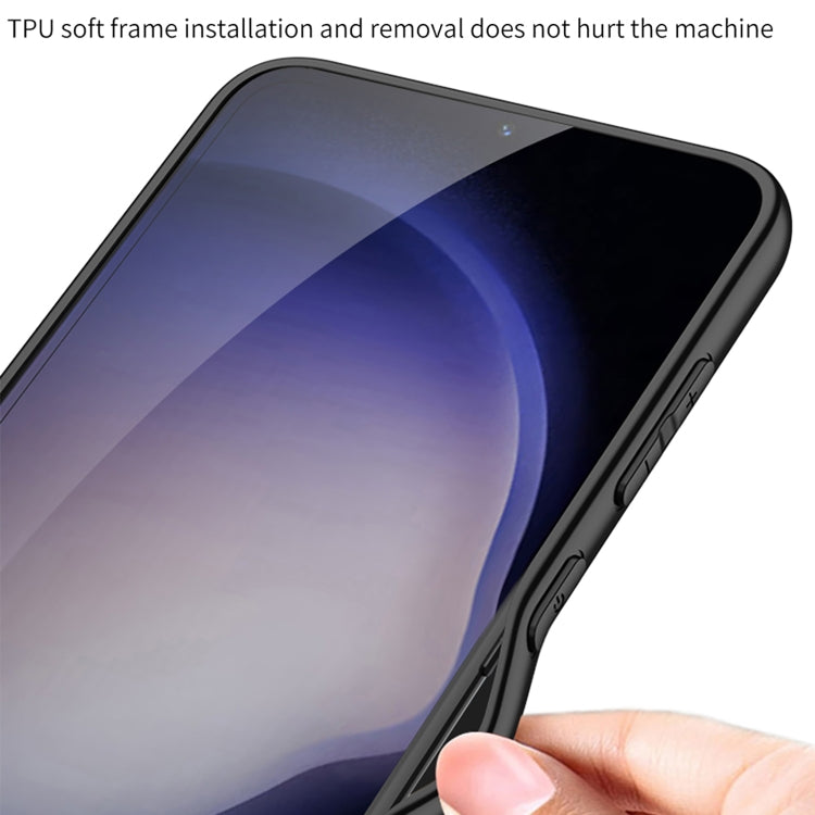 For Samsung Galaxy S24 5G GKK Skin Feel Frosted Leather Fold Holder Phone Case(Grey) - HoMEdemic™ 