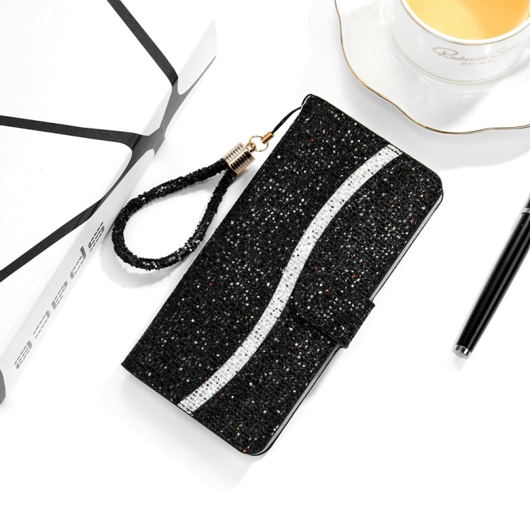 For Samsung Galaxy S24 5G Glitter Powder Filp Leather Phone Case(Black) - HoMEdemic™ 