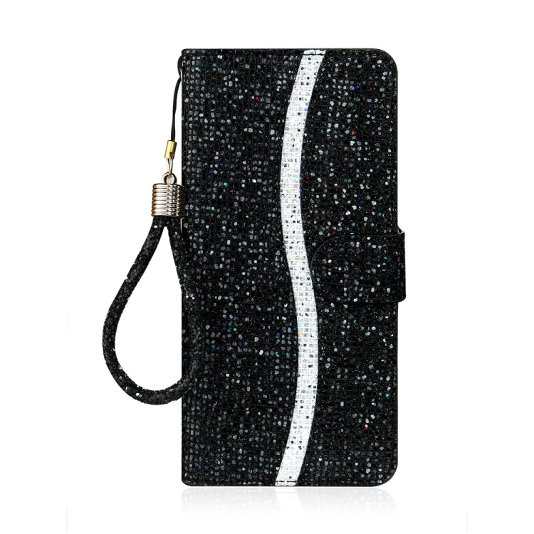 For Samsung Galaxy S24 5G Glitter Powder Filp Leather Phone Case(Black) - HoMEdemic™ 
