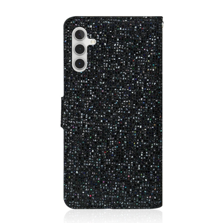 For Samsung Galaxy S24 5G Glitter Powder Filp Leather Phone Case(Black) - HoMEdemic™ 
