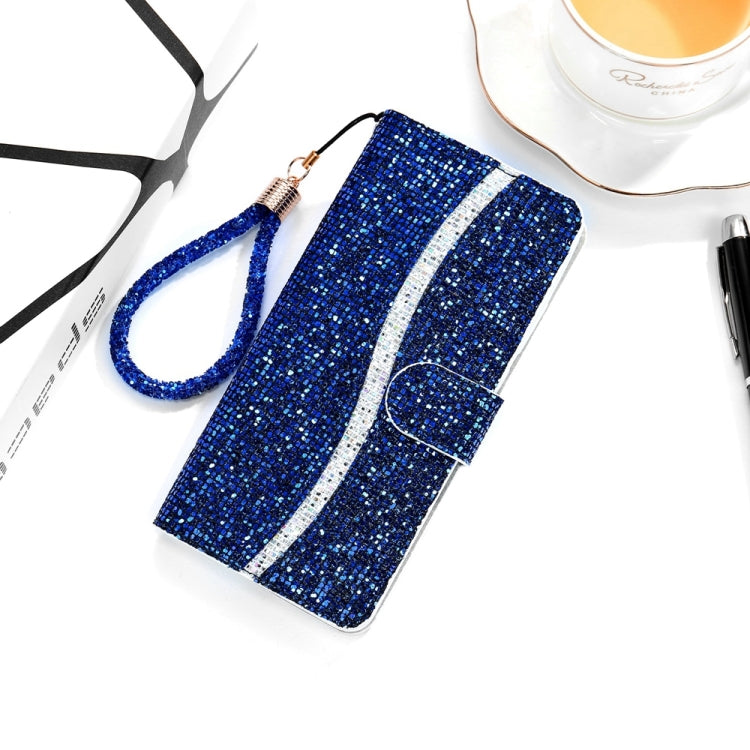 For Samsung Galaxy S24 5G Glitter Powder Filp Leather Phone Case(Blue) - HoMEdemic™ 