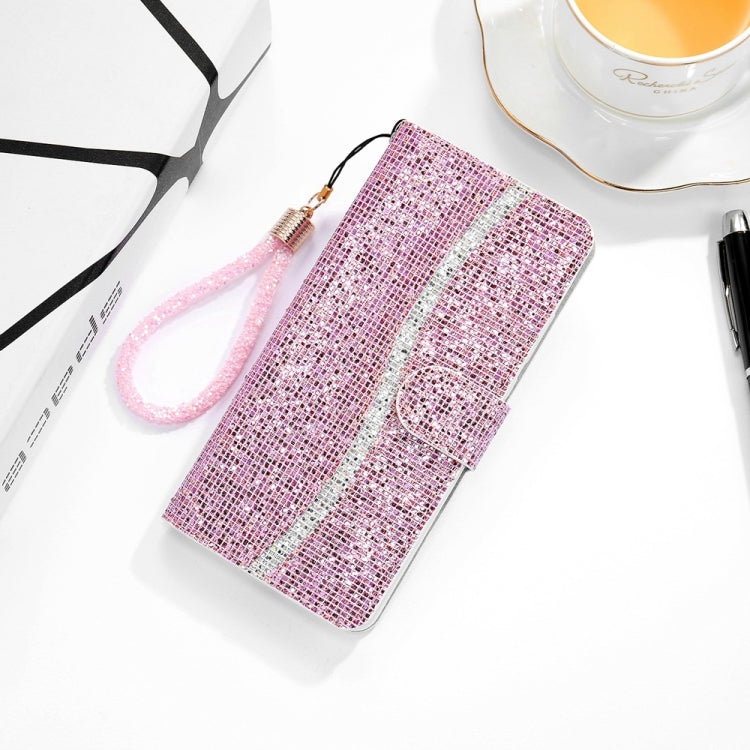 For Samsung Galaxy S24 5G Glitter Powder Filp Leather Phone Case(Pink) - HoMEdemic™ 