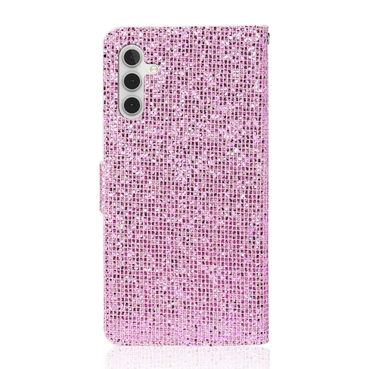 For Samsung Galaxy S24 5G Glitter Powder Filp Leather Phone Case(Pink) - HoMEdemic™ 