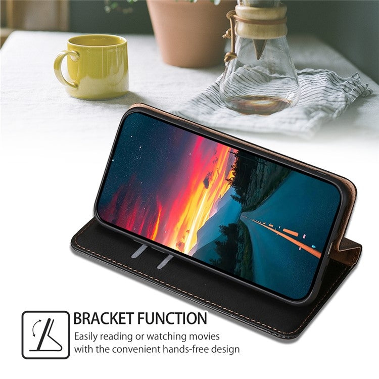 For Samsung Galaxy S24 5G Gloss Oil Solid Color Magnetic Leather Phone Case(Black) - HoMEdemic™ 