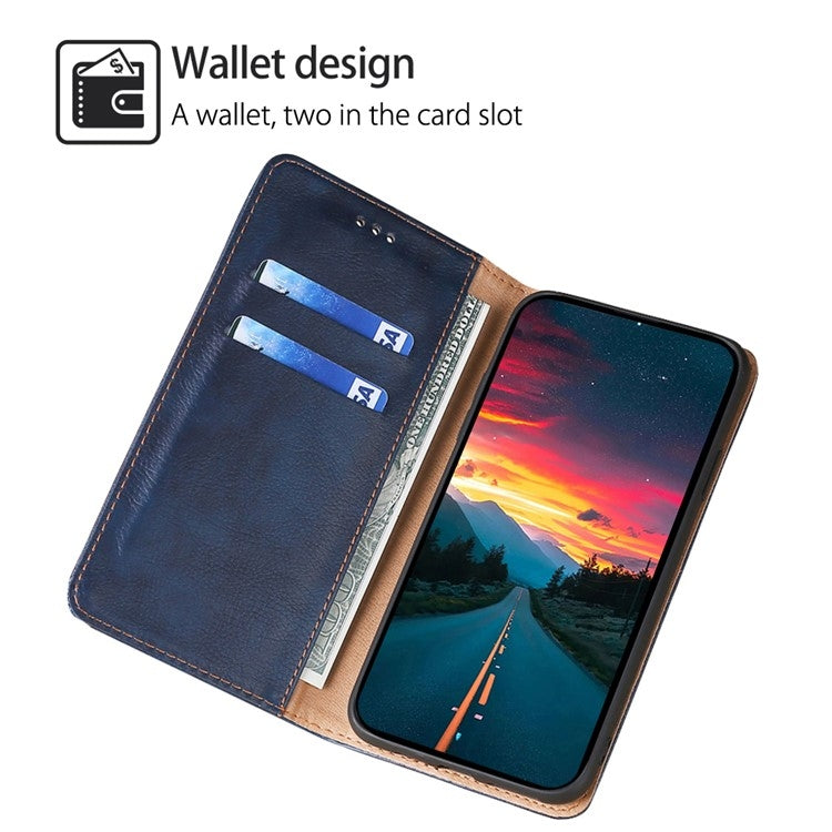 For Samsung Galaxy S24 5G Gloss Oil Solid Color Magnetic Leather Phone Case(Blue) - HoMEdemic™ 