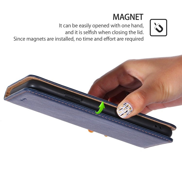 For Samsung Galaxy S24 5G Gloss Oil Solid Color Magnetic Leather Phone Case(Blue) - HoMEdemic™ 