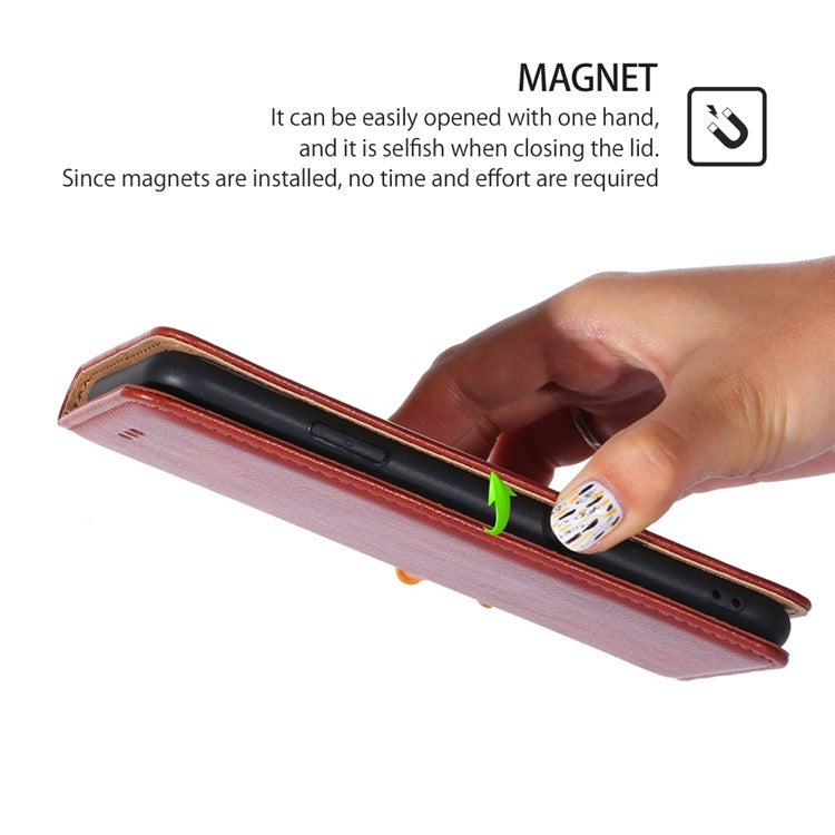 For Samsung Galaxy S24 5G Gloss Oil Solid Color Magnetic Leather Phone Case(Brown) - HoMEdemic™ 