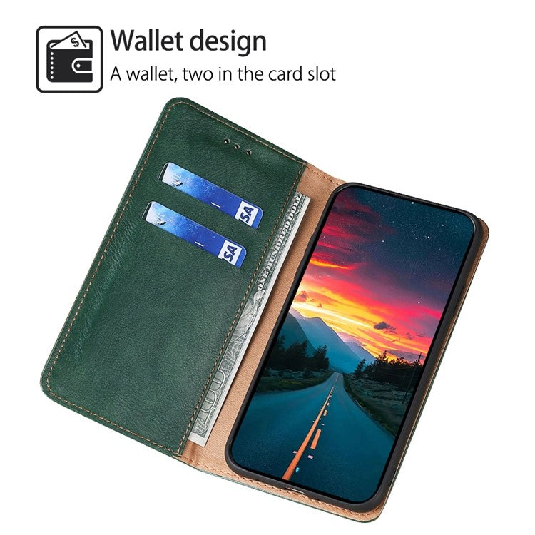 For Samsung Galaxy S24 5G Gloss Oil Solid Color Magnetic Leather Phone Case(Green) - HoMEdemic™ 
