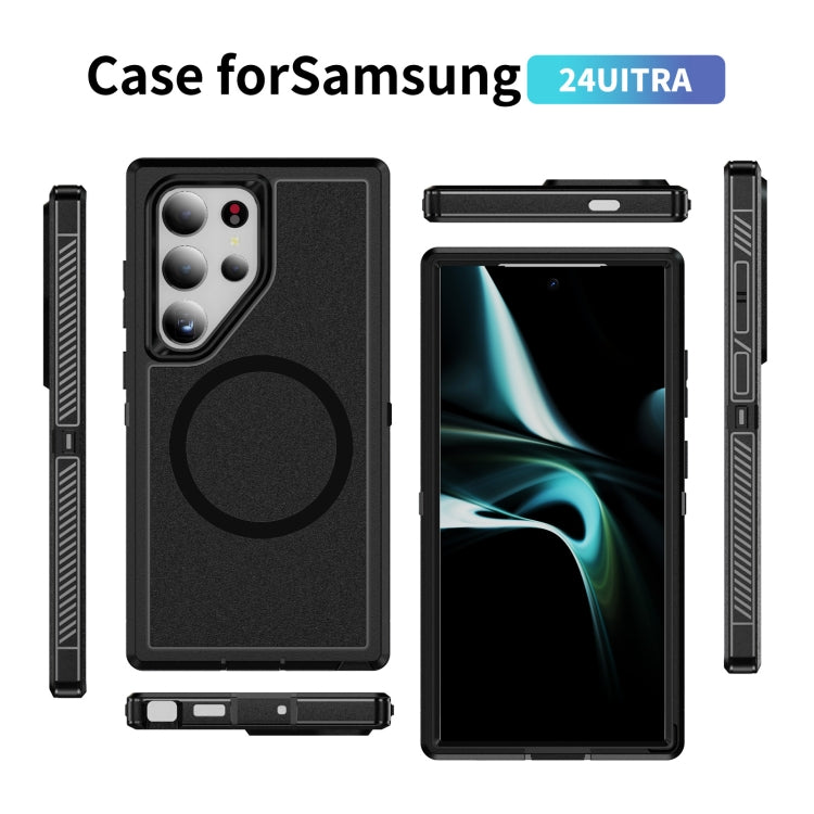 For Samsung Galaxy S24 5G Guard Magsafe Magnetic Frosted Phone Case(Black) - HoMEdemic™ 