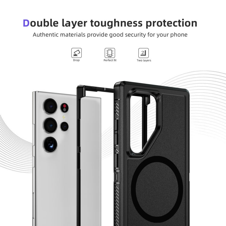 For Samsung Galaxy S24 5G Guard Magsafe Magnetic Frosted Phone Case(Black) - HoMEdemic™ 