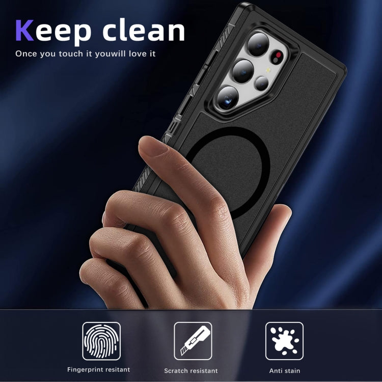 For Samsung Galaxy S24 5G Guard Magsafe Magnetic Frosted Phone Case(Black) - HoMEdemic™ 