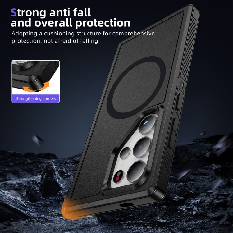For Samsung Galaxy S24 5G Guard Magsafe Magnetic Frosted Phone Case(Black) - HoMEdemic™ 