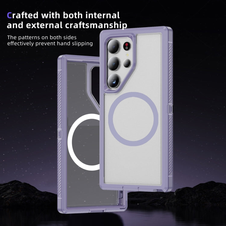 For Samsung Galaxy S24 5G Guard Magsafe Magnetic Frosted Phone Case(Light Purple) - HoMEdemic™ 