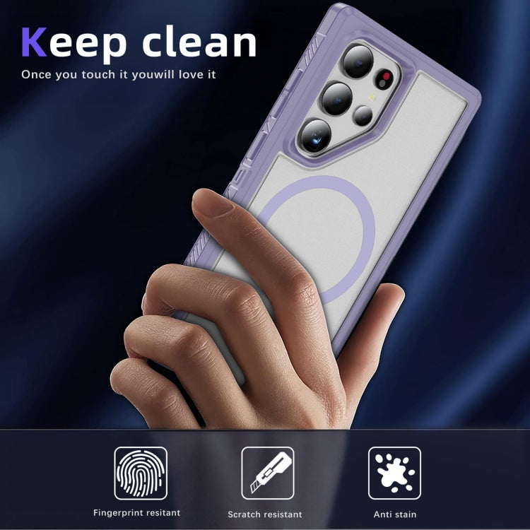 For Samsung Galaxy S24 5G Guard Magsafe Magnetic Frosted Phone Case(Light Purple) - HoMEdemic™ 