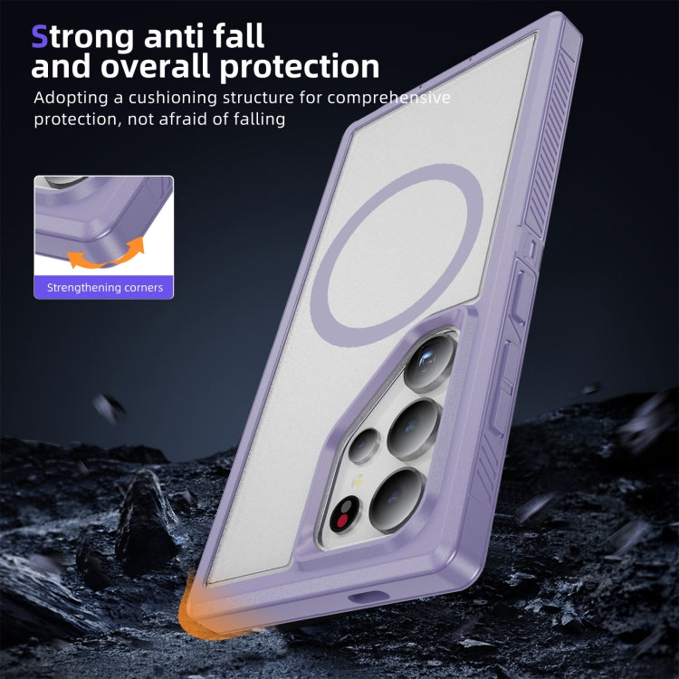 For Samsung Galaxy S24 5G Guard Magsafe Magnetic Frosted Phone Case(Light Purple) - HoMEdemic™ 