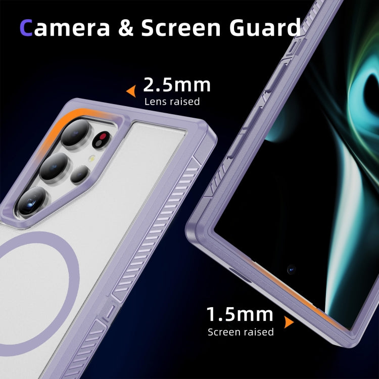 For Samsung Galaxy S24 5G Guard Magsafe Magnetic Frosted Phone Case(Light Purple) - HoMEdemic™ 