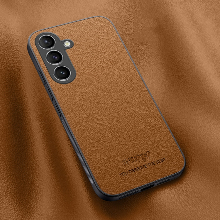 For Samsung Galaxy S24 5G HUIYI Leather Magnetic Phone Case(Brown) - HoMEdemic™ 
