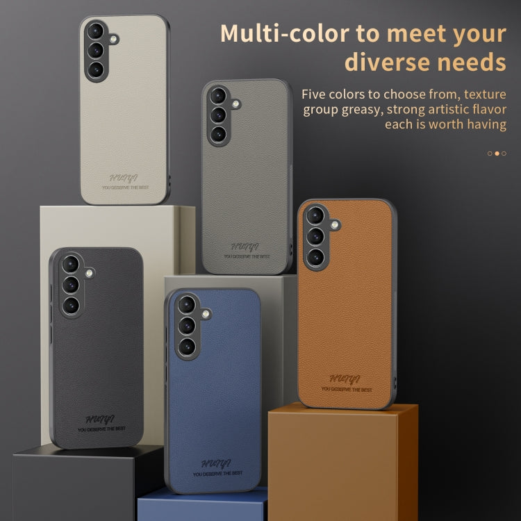 For Samsung Galaxy S24 5G HUIYI Leather Magnetic Phone Case(Grey) - HoMEdemic™ 