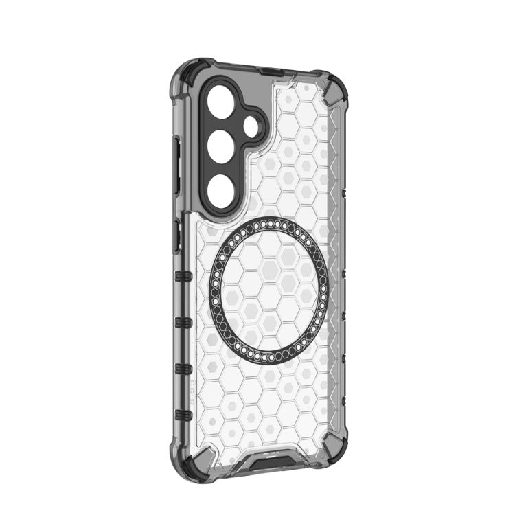 For Samsung Galaxy S24 5G Honeycomb Magnetic Ring Shockproof Phone Case(White) - HoMEdemic™ 