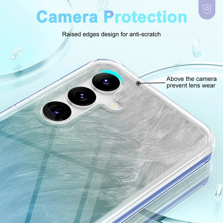 For Samsung Galaxy S24 5G IMD Gradient Feather PC + TPU Phone Case(Blue) - HoMEdemic™ 