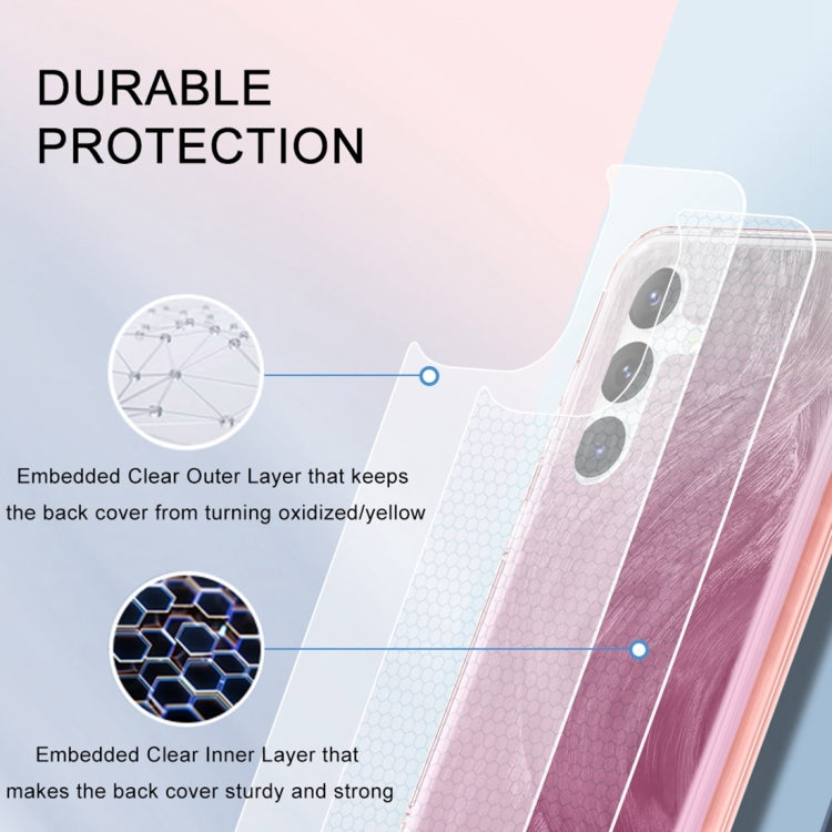 For Samsung Galaxy S24 5G IMD Gradient Feather PC + TPU Phone Case(Light Pink) - HoMEdemic™ 