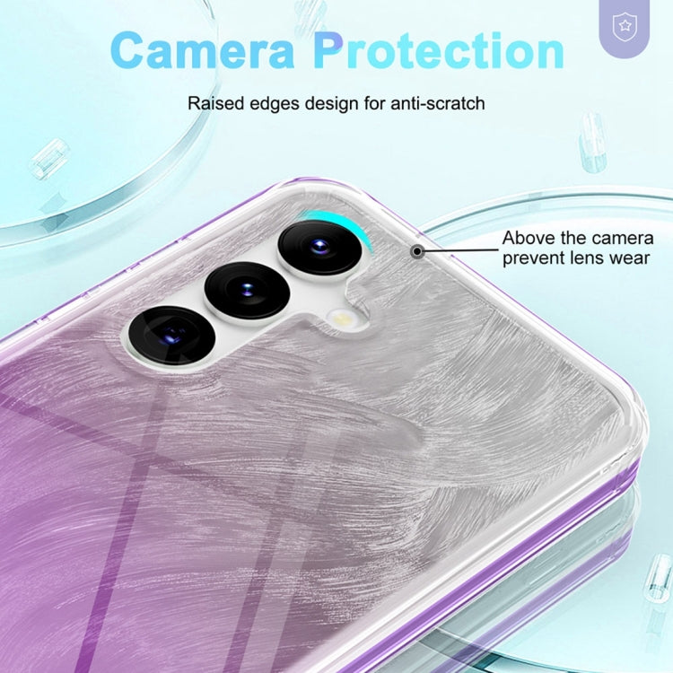 For Samsung Galaxy S24 5G IMD Gradient Feather PC + TPU Phone Case(Purple) - HoMEdemic™ 