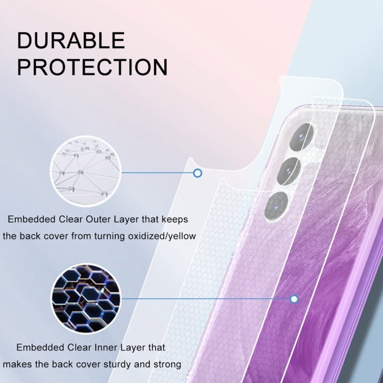 For Samsung Galaxy S24 5G IMD Gradient Feather PC + TPU Phone Case(Purple) - HoMEdemic™ 