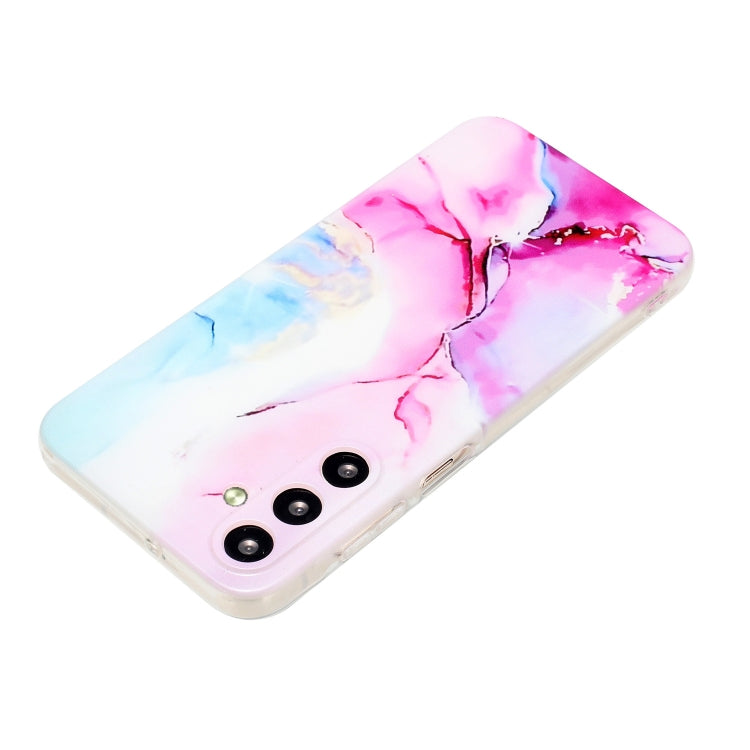 For Samsung Galaxy S24 5G IMD Marble Pattern TPU Phone Case(Pink Blue) - HoMEdemic™ 