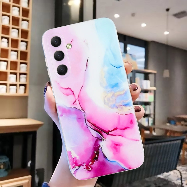 For Samsung Galaxy S24 5G IMD Marble Pattern TPU Phone Case(Pink Blue) - HoMEdemic™ 