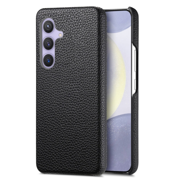 For Samsung Galaxy S24 5G Litchi Oil Edge Leather Back Phone Case(Black) - HoMEdemic™ 