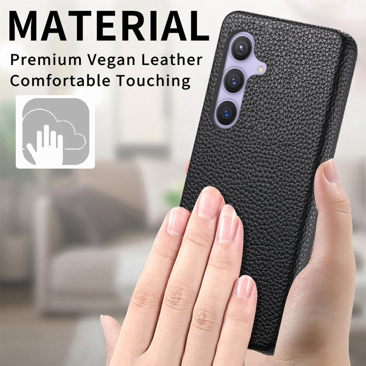 For Samsung Galaxy S24 5G Litchi Oil Edge Leather Back Phone Case(Black) - HoMEdemic™ 