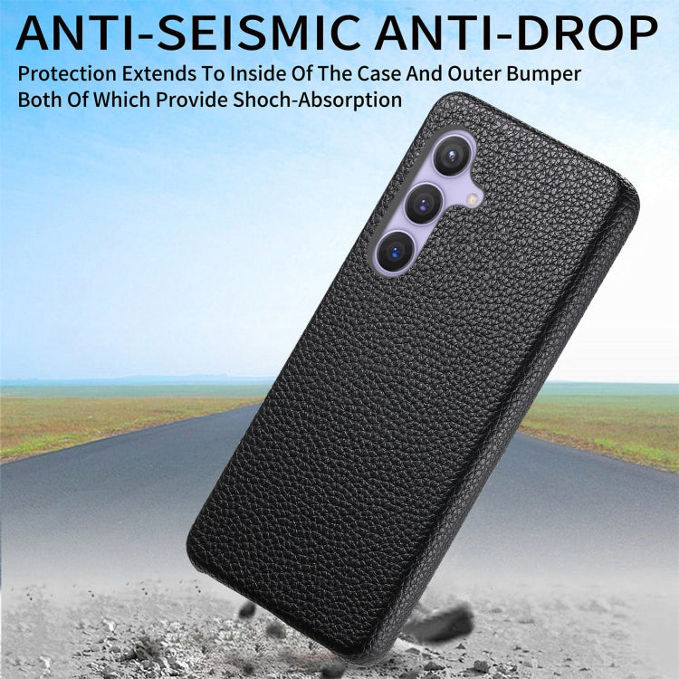 For Samsung Galaxy S24 5G Litchi Oil Edge Leather Back Phone Case(Black) - HoMEdemic™ 