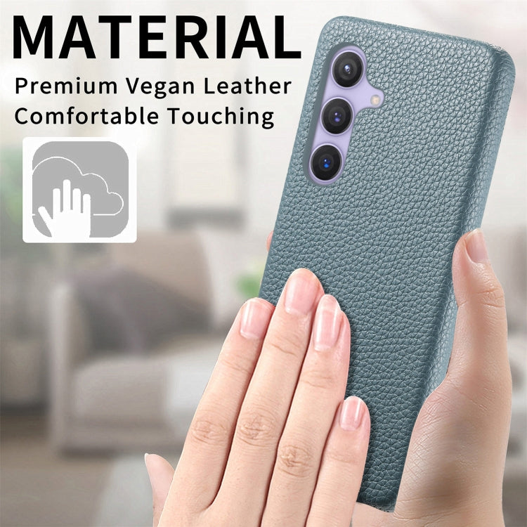 For Samsung Galaxy S24 5G Litchi Oil Edge Leather Back Phone Case(Blue) - HoMEdemic™ 