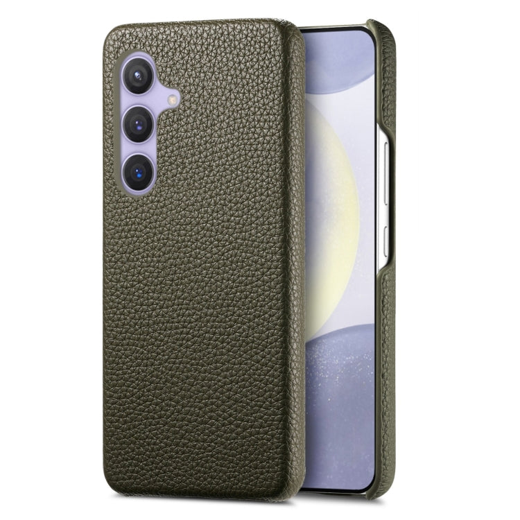 For Samsung Galaxy S24 5G Litchi Oil Edge Leather Back Phone Case(Green) - HoMEdemic™ 