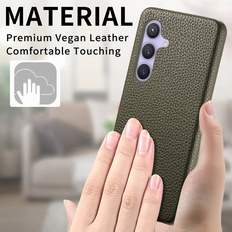For Samsung Galaxy S24 5G Litchi Oil Edge Leather Back Phone Case(Green) - HoMEdemic™ 