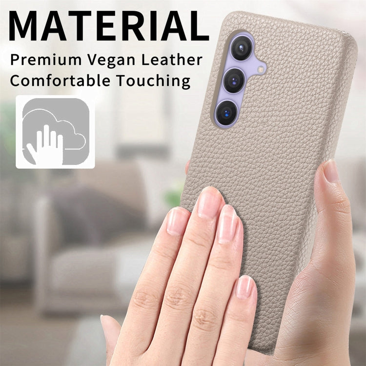 For Samsung Galaxy S24 5G Litchi Oil Edge Leather Back Phone Case(Khaki) - HoMEdemic™ 