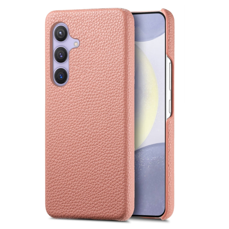 For Samsung Galaxy S24 5G Litchi Oil Edge Leather Back Phone Case(Pink) - HoMEdemic™ 