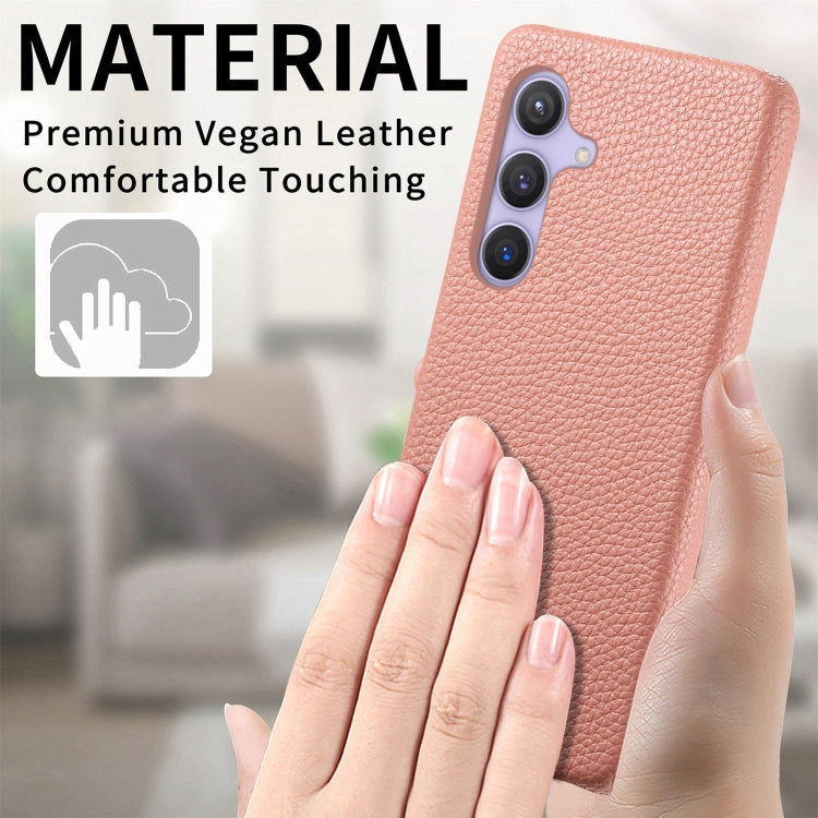 For Samsung Galaxy S24 5G Litchi Oil Edge Leather Back Phone Case(Pink) - HoMEdemic™ 