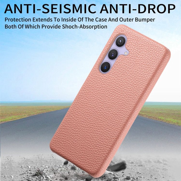 For Samsung Galaxy S24 5G Litchi Oil Edge Leather Back Phone Case(Pink) - HoMEdemic™ 