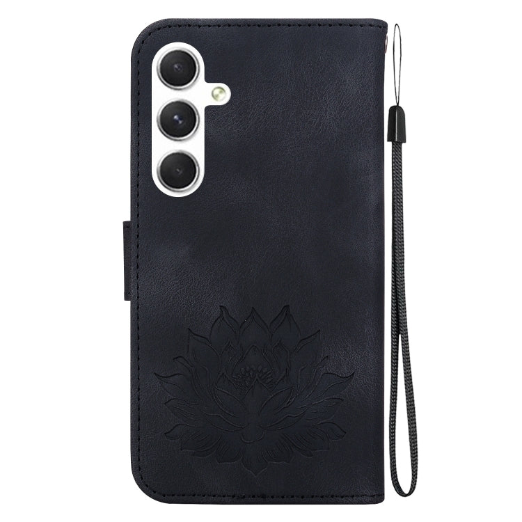 For Samsung Galaxy S24 5G Lotus Embossed Leather Phone Case(Black) - HoMEdemic™ 